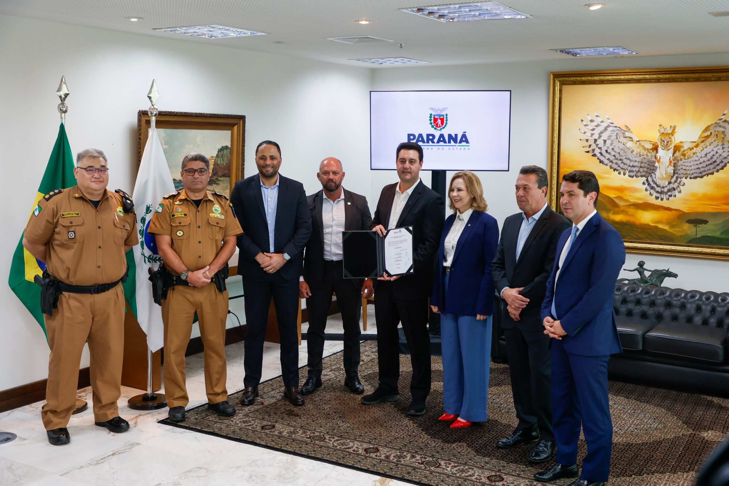 Segurança pública - Investimento em infraestrutura - Combate ao crime - Valorização dos policiais - Redução da criminalidade - Polícia Militar do Paraná - Querência do Norte - Cruzeiro do Oeste - Convênio de segurança